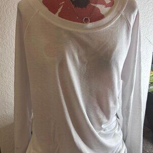 Balance Collection White Lightweight Sweatshirt Size XL